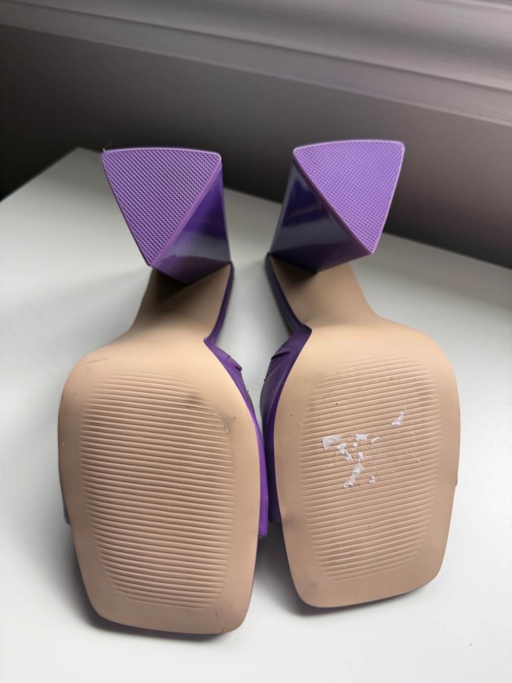 Steve Madden Purple Square-Toe High Heel Mules - Picture 6 of 10